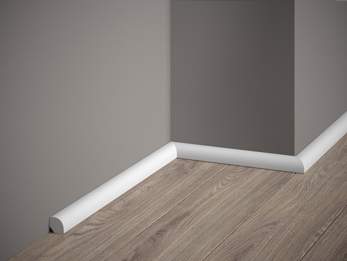 La plinthe MD235P est un stuc de la plus haute qualité dédié à la fixation dans l'espace où les murs rejoignent le sol. Il se distingue par une construction très caractéristique : le stuc a la forme d'un quart de rond. Grâce à cela, il se démarque de manière impressionnante à la jonction des cloisons du bâtiment et introduit un élément de design peu évident. La plinthe MD235P est laquée et de couleur blanche, ce qui ajoute à son aspect très élégant. Vous n'avez pas besoin de le peindre pour être sûr qu'il s'intégrera de manière impressionnante dans votre intérieur, c'est ce que garantit sa texture satinée très classique.