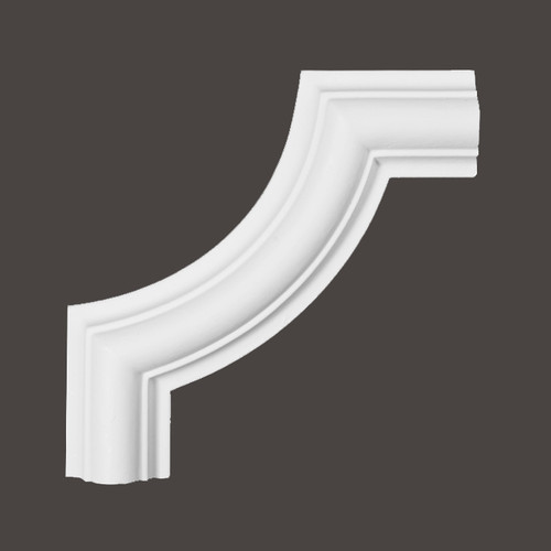 Moulure d'angle PP-041A en plastique, finition blanc mat, idéale pour décorer les angles muraux.