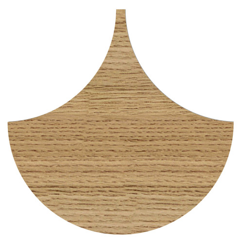 Vue frontale du mini panneau 3D FS-Oak, finition chêne naturel, texture réaliste.