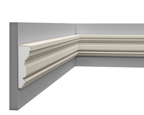 Moulure multifonctionnelle LP 024 en styrodur, vue extérieure.