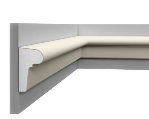Moulure multifonctionnelle LP 037 en styrodur, finition moderne et élégante.