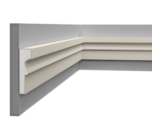 Moulure multifonctionnelle LP 047 en styrodur, vue extérieure.