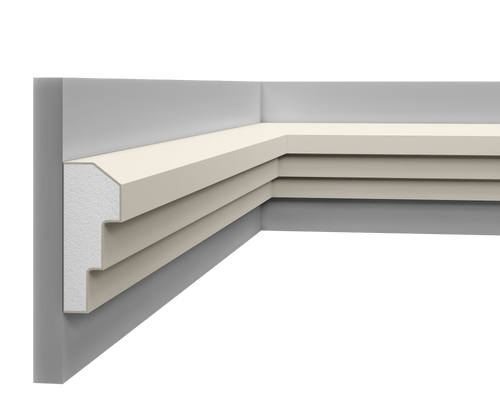 Moulure LP 067 en polystyrène, vue de face.