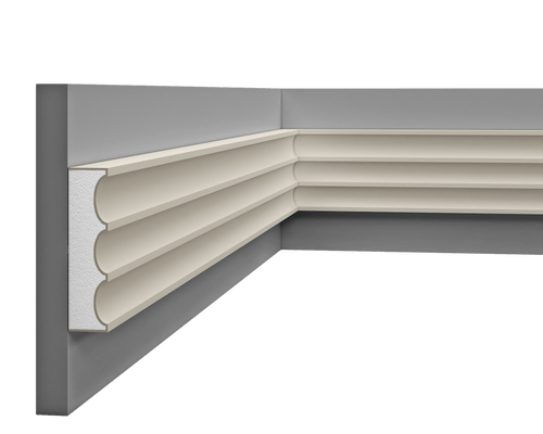 Profil multifonctionnel LP 191 en polystyrène expansé, adapté aux finitions intérieures et extérieur