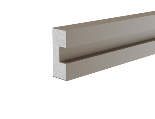Bande de rustication LBP 002 en styrodur, vue détaillée du profil.