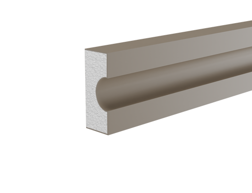 Bande de rustication LBP 004 en styrofoam, vue de face.