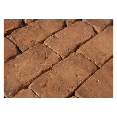 Brique de terrasse ancienne beige-brun, aspect rustique et authentique.