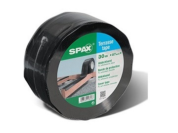 Ruban isolant SPAX 30 m x 8,7 cm, haute adhérence et résistance aux intempéries.