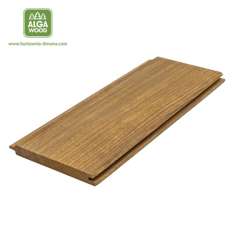 Plancher en bois thermo-frais naturel, dimensions 1,5 × 14,1 cm, classe qualité 1, longueur 1,85 m.