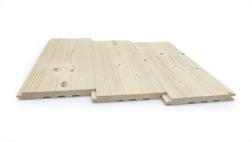 Plancher en épicéa scandinave, finition micro-biseautée, classe AB, dimensions 1,4 cm × 12,1 cm.