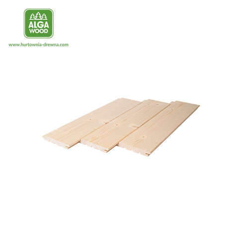 Vue latérale de la lamelle de parquet épicéa scandinave 1,9 × 14,6 cm, classe AB Budmax, montrant le