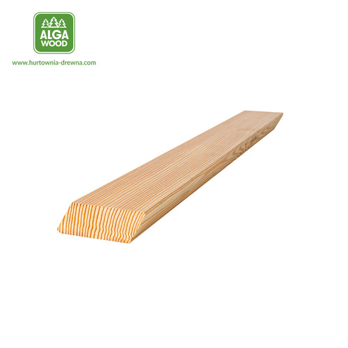 Plancher en mélèze de Sibérie 2,4 cm × 6,8 cm classe AB, vue latérale losange