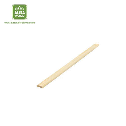 Bande de revêtement en pin naturel, dimensions 0,5 × 2 cm, longueur 2,5 m.