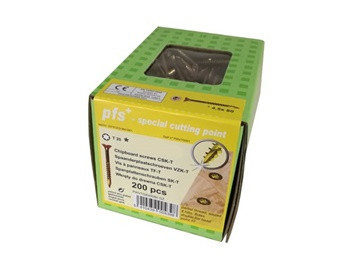 Vis à bois zinc jaune 4,5 x 8 cm TORX 20 – paquet de 200 pièces