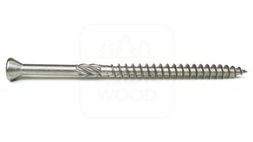 Vis à bois en acier inoxydable C2 (AISI 410), 5 × 5 cm, TORX 25 – mise en situation sur bois