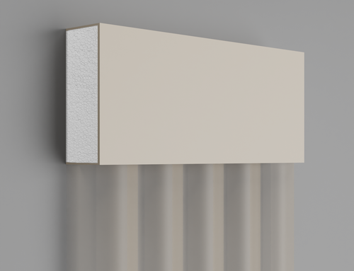 Bande de panneau LP 501 3D vue en perspective, détail du relief styromousse