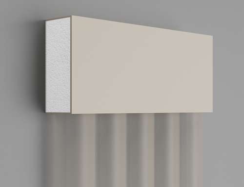 Bande LED LP 502 3D vue de face, montage sur plinthe styrodur.