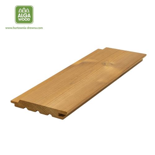 Plancher en pin thermo-traité 1,9 x 14 cm, classe AB, profil Phase+ – vue de face montrant la textur