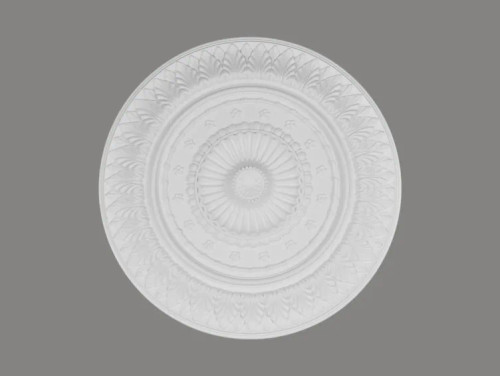 La rosace de plafond B3050 est un stuc de haute qualité dédié au montage au plafond ou au mur. Avec son aide, vous pourrez non seulement finir efficacement le plafond, mais également fermer le lustre de manière originale ou masquer esthétiquement les défauts des cloisons de construction