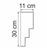 Corniche GM3 moderne : une forme en escalier