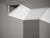 Corniche de plafond blanc mate en Profoam, dimensions 200x9x14 cm  
 Corniche de plafond blanc mate en Profoam, dimensions 200x9x14 cm