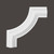 Moulure d'angle PP-041A en plastique, finition blanc mat, idéale pour décorer les angles muraux.