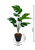 Vue des dimensions du Monstera artificiel (52 cm) sur fond neutre.