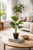 Visualisation en contexte intérieur : Monstera artificielle 52 cm, style déco moderne.