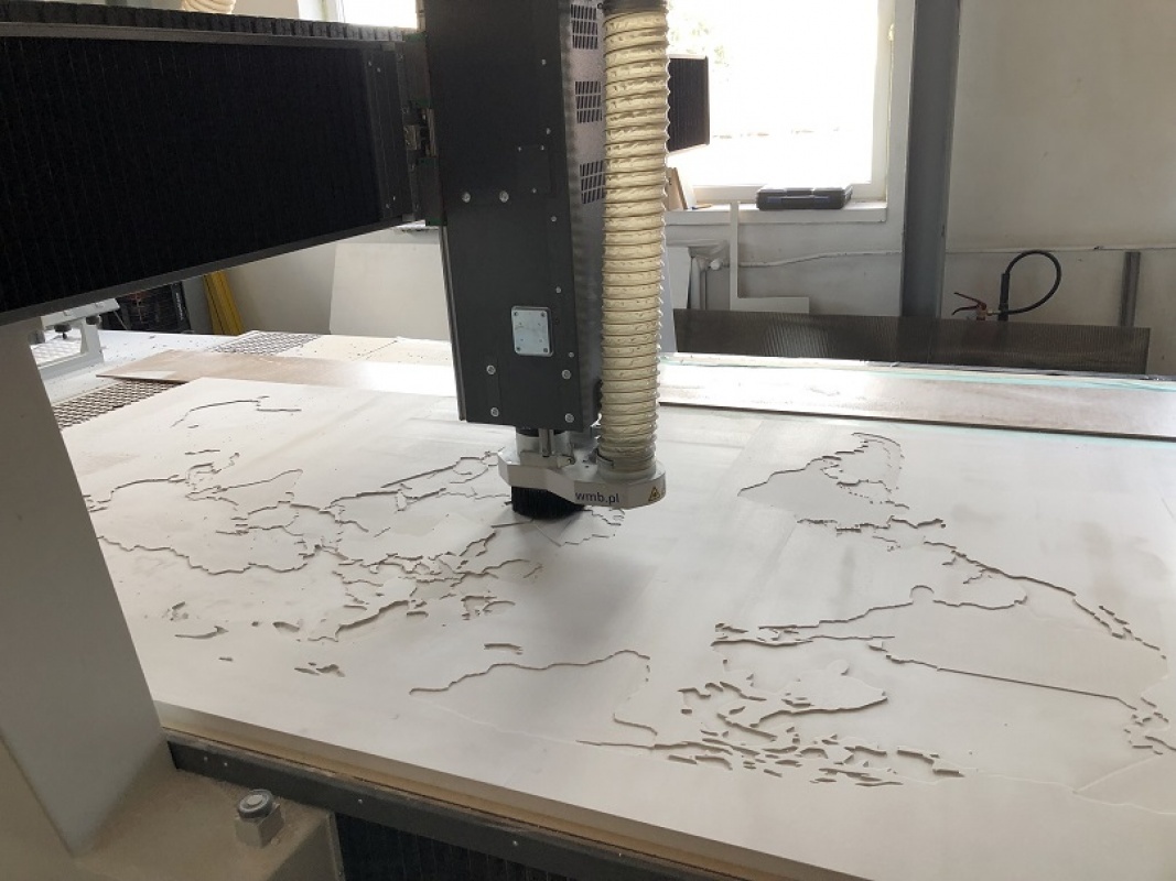 Panneau de la carte du monde