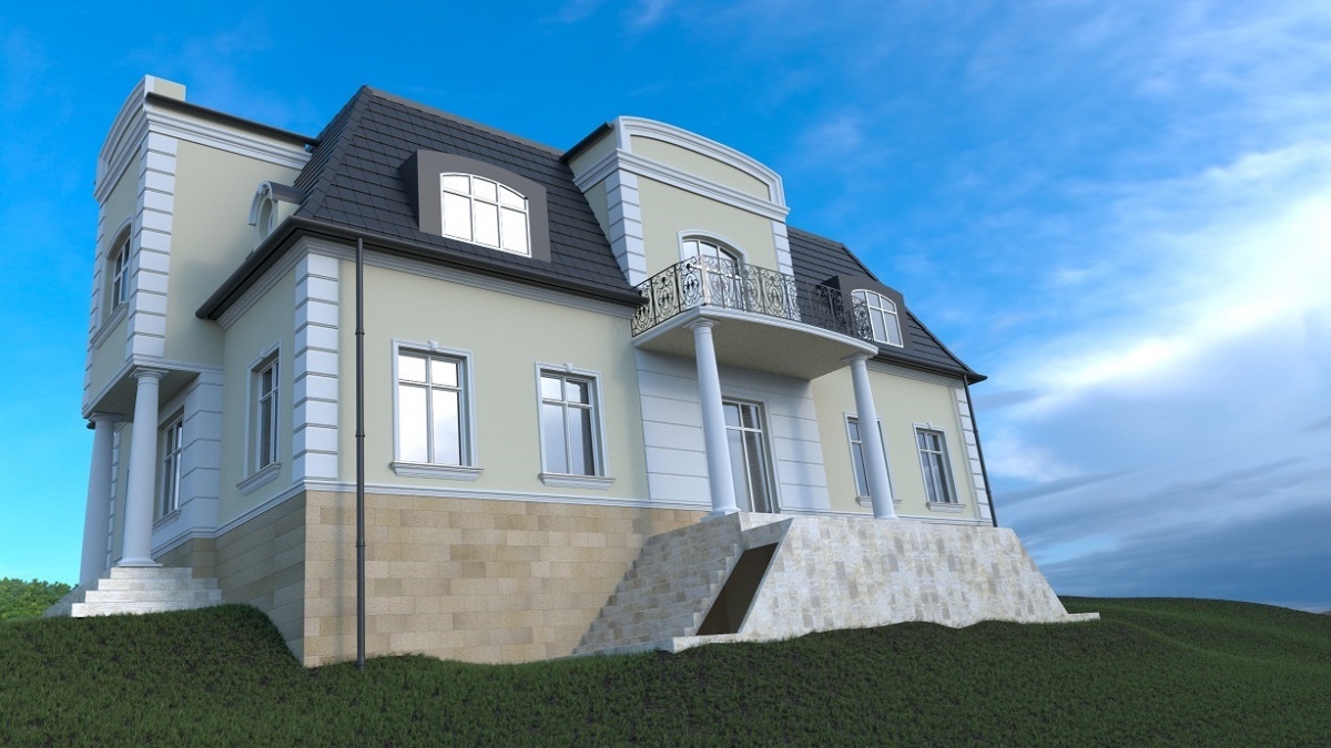 Visualisation de Façade en Stuc pour Maisons Individuelles