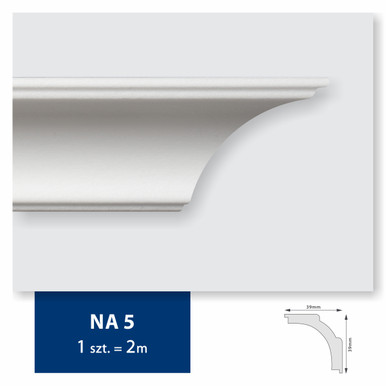 Carton de 170 mètres Corniche Plafond NA5 DMS - 85 pièces