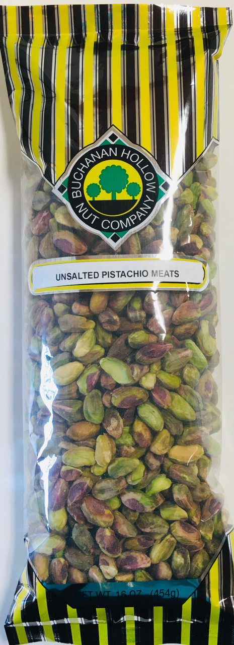 Unsalted Pistachio Meats 16 oz - Buchanan Hollow Nut Company
