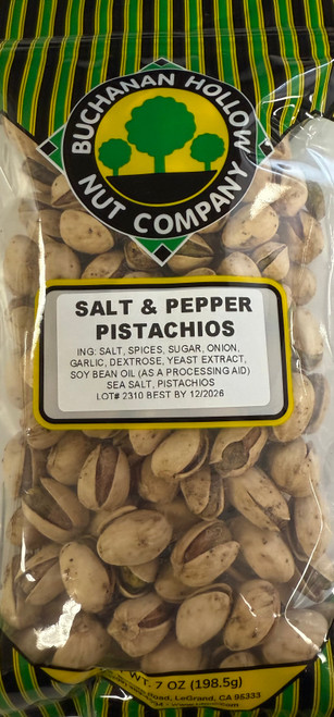 Salt & Pepper Pistachios 7 oz