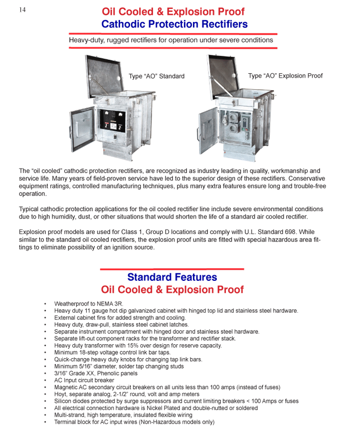 Oil Cooled & Explosion Proof
