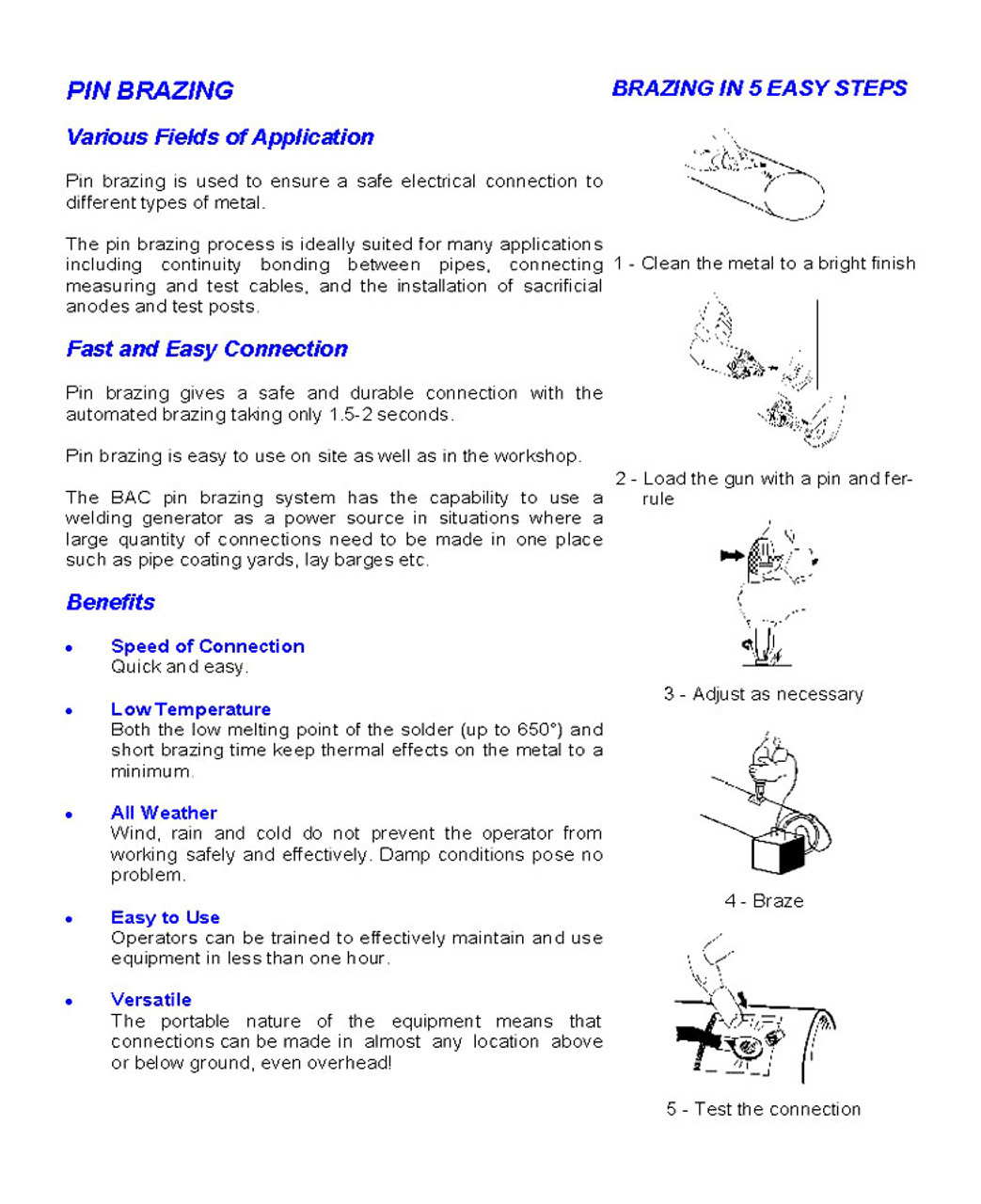 BAC™ PIN BRAZING