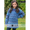 DYP208 Girls cable detail tunic or jumper 10ply 4 to 10 years