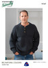 N1569 Big Natural Colours 14ply Mens & Boys Jumper 22 to 48 inches with broken-rib stitch yoke & sleeves