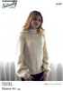 N1539 Womens  fashion  jumper with bell sleeve & round neck in Alpaca Air 12ply sizes 32" to 44"