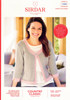 Sirdar 10088 Ladies 3/4 sleeve 1-button Cardi-Jacket for 32" to 54" in Country Classic 8ply