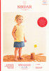 2572 Sirdar Ribbed Summer Singlet and Short Sleeve  Top in 8ply - 3 to 7 years