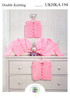 UKHKA-194 Round-neck & V-Neck Cardigans & Waistcoats with yoke, cuff & hem detail in 8ply - sizes 0 to 24 months (14" to 22")