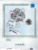 RTO Counted Cross-Stitch Kit - Warmth in Palms - Snow Tiger Cub - 24cm X 23.5cm