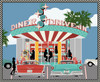 Diners & Drive-Ins fabric panel by Jen Bucheli for Blank Quilting