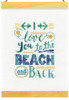 Dimensions To the Beach and Back counted cross-stitch Kit with 14-count aida, needle, threads & wooden hanger - 8" x 11.5" finished