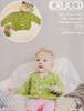 1513 Baby Cardigan with V-neck and set-in sleeves in 4py - sizes newborn to 12 months - knitting pattern image