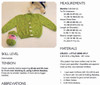 1513 Baby Cardigan with V-neck and set-in sleeves in 4py - sizes newborn to 12 months - knitting pattern detail