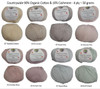 Countrywide Organic Cotton & Cashmere 4 ply yarn shade chart