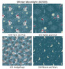 Winter Moonlight Christmas patchwork Fabric - by Susan Wheeler