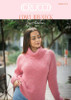 2310 Women's Cowl neck Raglan sleeve rib Sweater knitting pattern in 8 ply