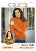 2403 Womens high-neck Sweater knitting pattern in Nimbus 12 ply Mohair - sizes XS to XXL (30" to 46" bust)